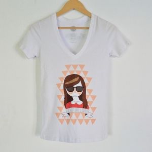 Nan Lawson illustrated tee t-shirt sz M‎ chic power